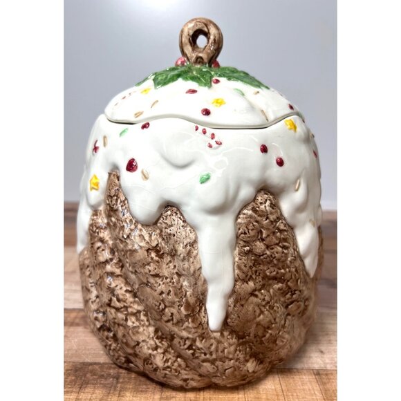 Nantucket Ceramic Christmas Cookie Jar - Picture 1 of 7